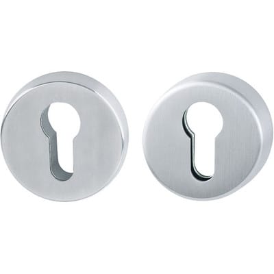 FP - Schutzrosettenpaar E42ZNSB/42HS Edelstahl F69 rund ohne Zylinderabdeckung Stärke 15 mm