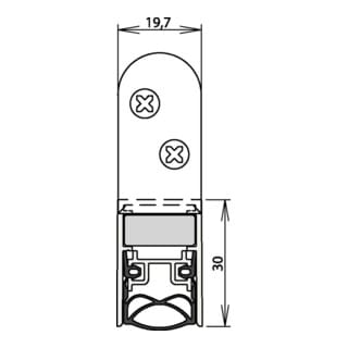 Athmer Schall-Ex UltraWS Türdicht. 1083 mm 2-seitig mit Zubehör 5600