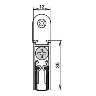 Athmer - Türdichtung Doppeldicht M-12/35 1-392 1-s.L.1083mm Alu.silberf.HLT - 1-392-1085