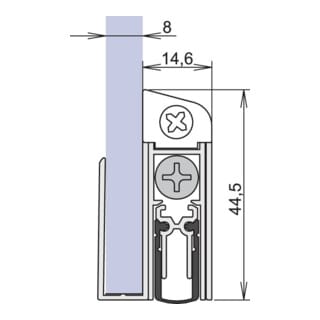 Athmer - Türdichtung Schall-Ex GS-8 1-407 1-s.L.958mm Alu.silberf.GLT - 1-407-0960