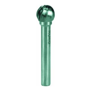 Hartmetall-Frässtift kud ø 12 mm Kopflänge 11 mm Schaft-Ø 6 mm Verzahnung Alu - 116044A - Ruko