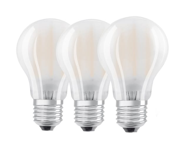 Standard-LED-Glühbirne E27, 8W, warmweiß, 3er-Pack.