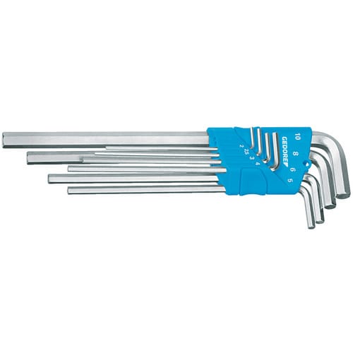 H 42 EL-88 Winkelschraubendreher-Set 2 mm, 2.5 mm, 3 mm, 4 mm, 5 mm, 6 mm, 8 mm, 10 mm 8te - Gedore