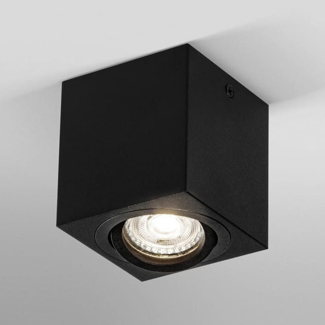 Ledvance - Spot Surface Square Deckenaufbauspot, schwarz, mit GU10 Sockel, kann mit einfacher oder smarter Lampe bestückt werden, flexibler