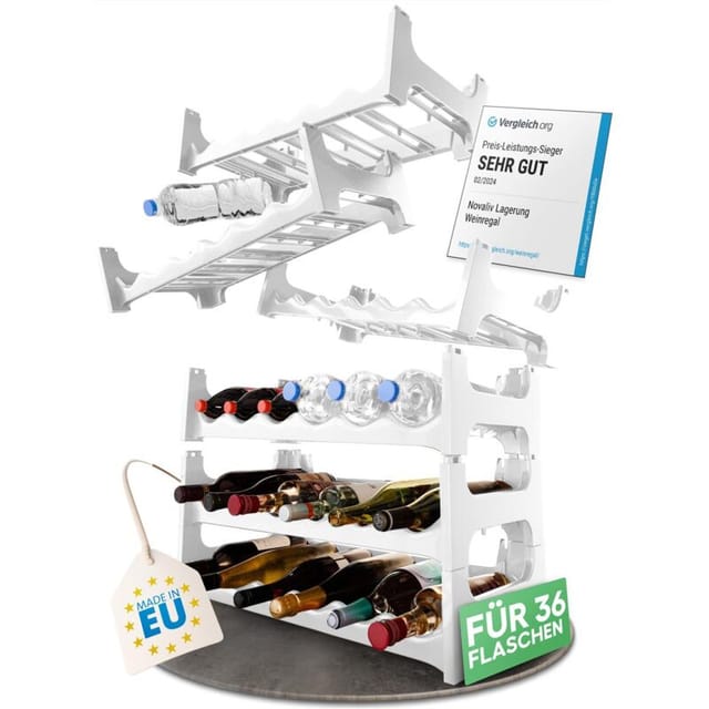 Novaliv - 6x Weinregal Flaschenregal für 36 Flaschen Stapelbar,platzsparend, erweiterbar