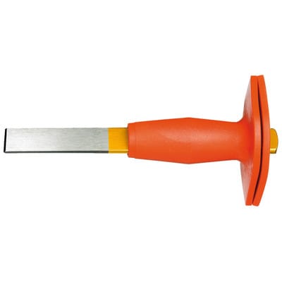 Schlitzmeißel flachoval, mit Handschutz 240x26x7 mm