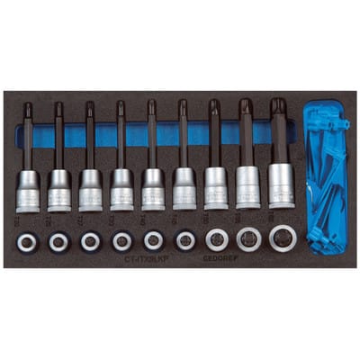1500 CT1-ITX 19 lkp Satz Schraubendrehereinsätze 1/2' in Check-Tool-Modul