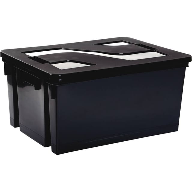 Aufbewahrungsbehälter 50l+Deckel 560x410x295mm grau EDA - 17756