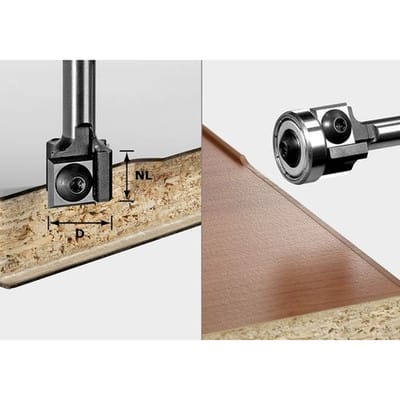 Bündigfräser-Wendeplatten S8 hw D19 12x12 kl ofk – 499806 - Festool