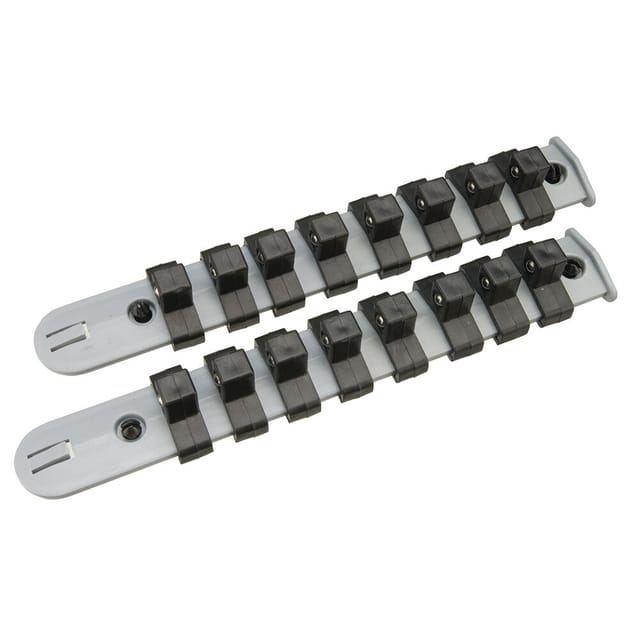 2 x Wandleisten für Steckschlüsseleinsätze 3/8-Zoll