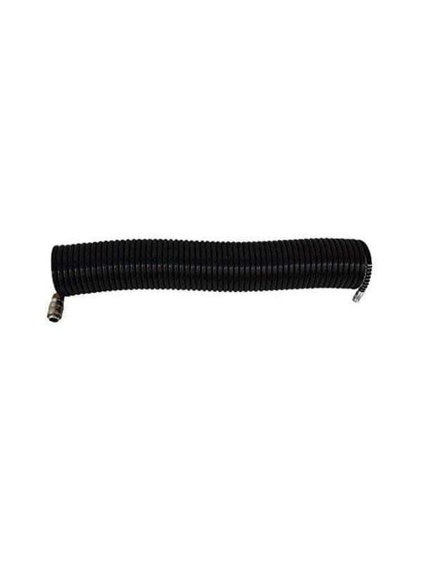 PE-Spiralschlauch, 5 Meter, ø 6 x 8 mm, ideal für Luftdruckanwendungen, flexibles Polyethylen, schwarz, perfekt für pneumatische Werkzeuge und