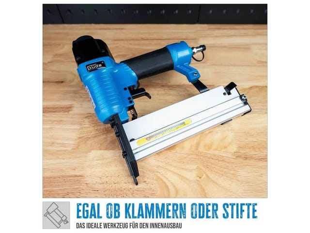 Güde 40220 Druckluft Kombi Nagler Klammergerät Tacker Druckluftnagler Nagelgerät