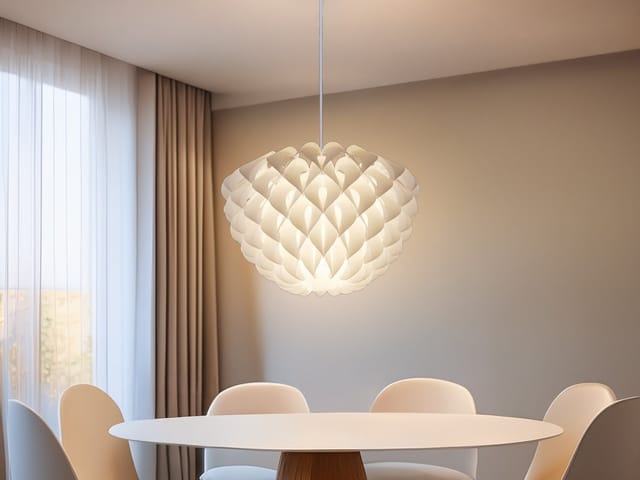Skandinavische LED Pendelleuchte 1-flammig Lampenschirm Weiß, Ø 40cm