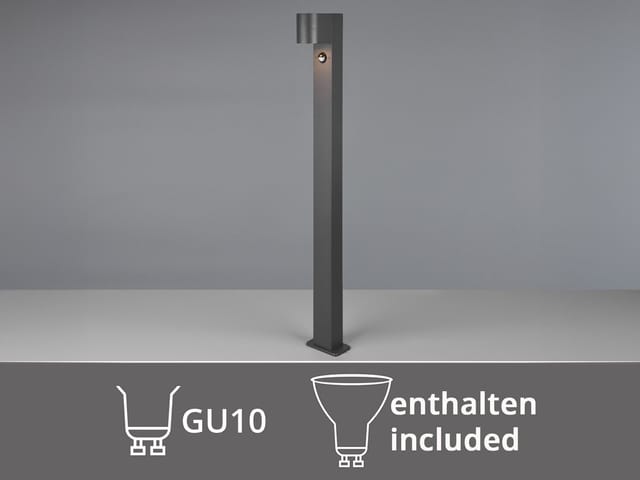 LED Wegeleuchte mit Bewegungsmelder Höhe 100cm, Anthrazit