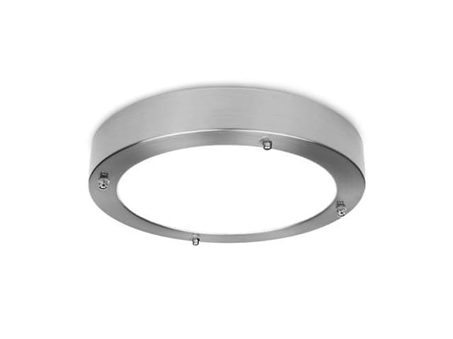 Smartwares - Moderne 12 Watt led Deckenleuchte fürs Bad aus gebürstetem Stahl & Glas, IP44