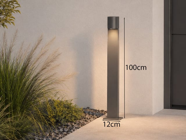 Meinewunschleuchte - led Wegeleuchte in Anthrazit, Höhe 100cm, IP44