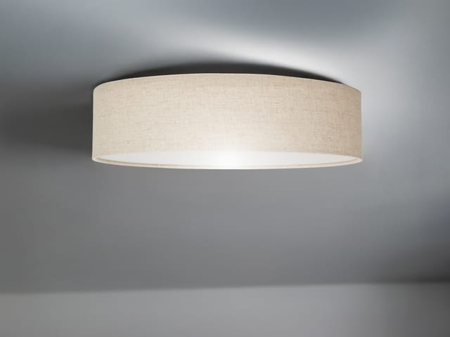 Led Deckenleuchte Leinenstoff / Abdeckung satiniert, ø 40cm