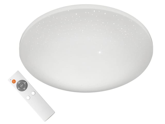 Meinewunschleuchte - Dimmbare led Deckenleuchte silma mit Fernbedienung & Sternenhimmel ø 40cm