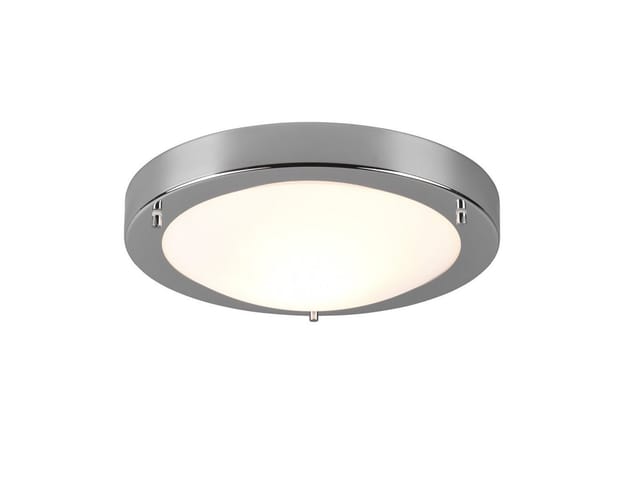 Trio Leuchten - led Bad Deckenleuchten in Chrom mit Glas Opal Weiß Badlampen, ø 31,5cm