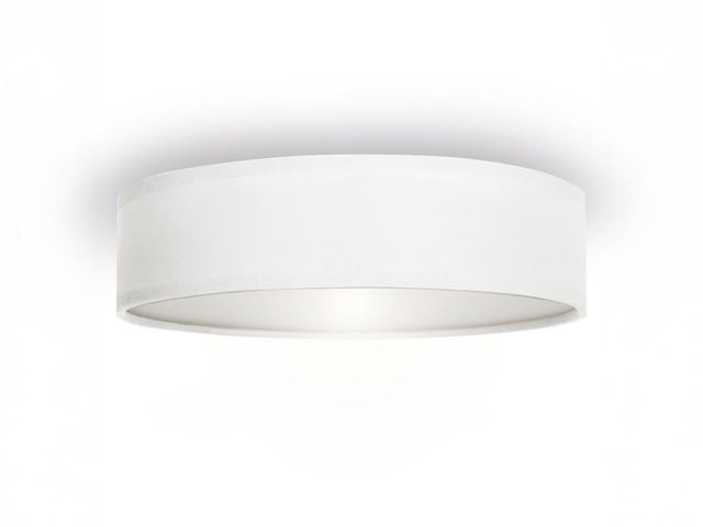 Led Deckenleuchte Stoff Weiß / Abdeckung satiniert, ø 40cm