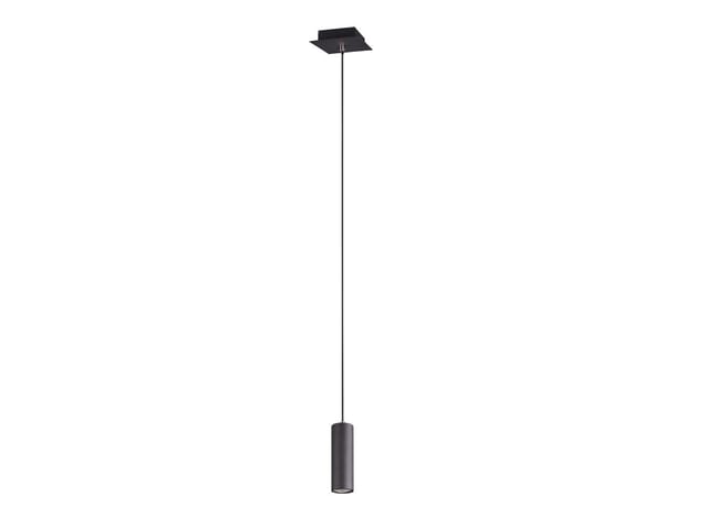 LED Pendelleuchte 1-flammig Metall in Schwarz matt, Ø 12cm