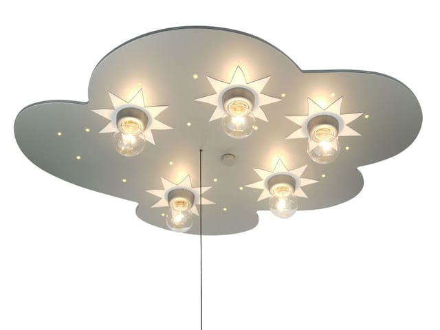 Niermann - led Kinder Deckenleuchte Wolke, Titan Sterne Zugschalter für LED-Schlummerlicht
