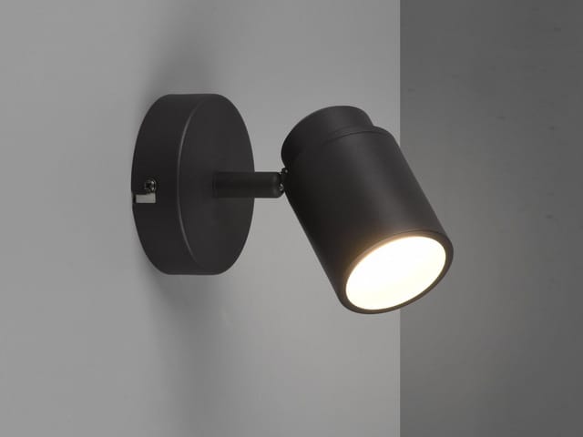 Led Wandstrahler Badezimmerlampe Schwarz, Breite 10,5cm