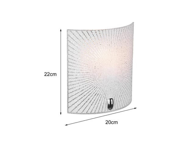 Meinewunschleuchte - Flache led Wandleuchte mit Glas Lampenschirm Weiß, Höhe 22cm