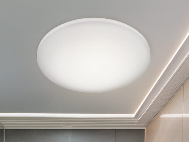 Meinewunschleuchte - Dimmbare led Deckenleuchte silma mit Fernbedienung - Feuchtraumgeeignet ø 40cm
