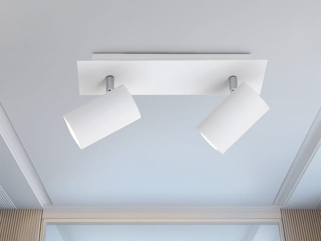 Led Deckenstrahler Weiß 2-flammig, Breite 30cm