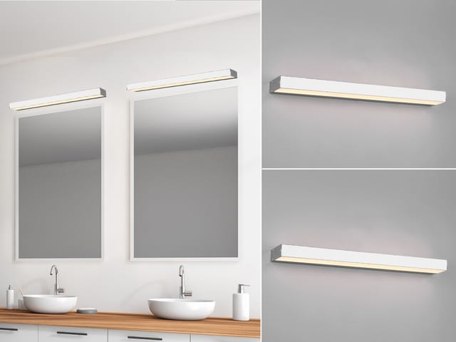 2er set led Badezimmer Wandleuchten Up-Down Chrom, Breite 60cm