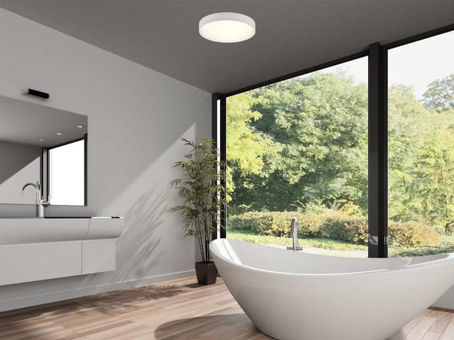 Led Deckenleuchte 2er Set in Weiß IP44 Badlampen, ø 33cm