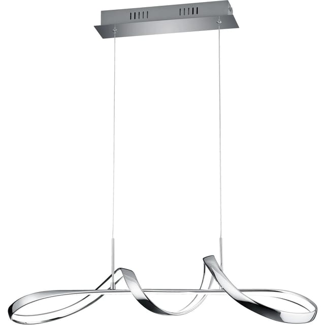 Reality Leuchten - led Pendelleuchte perugia Metall Silber Chrom mit 3 Stufen Dimmer, Breite 81cm