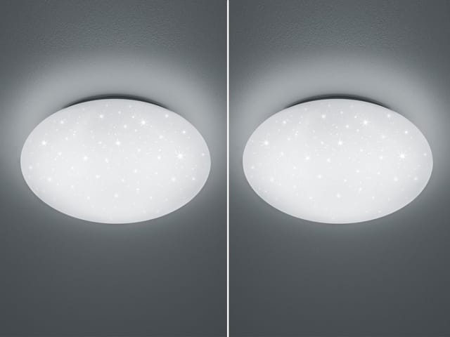 Trio Leuchten - led Sternenhimmel Deckenleuchte 2er Set Weiß IP44 Badlampen, ø 37cm