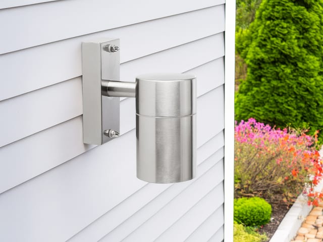 Smartwares - Edelstahl led Außenwandleuchte Downlight, GU10, IP44, Fassadenbeleuchtung