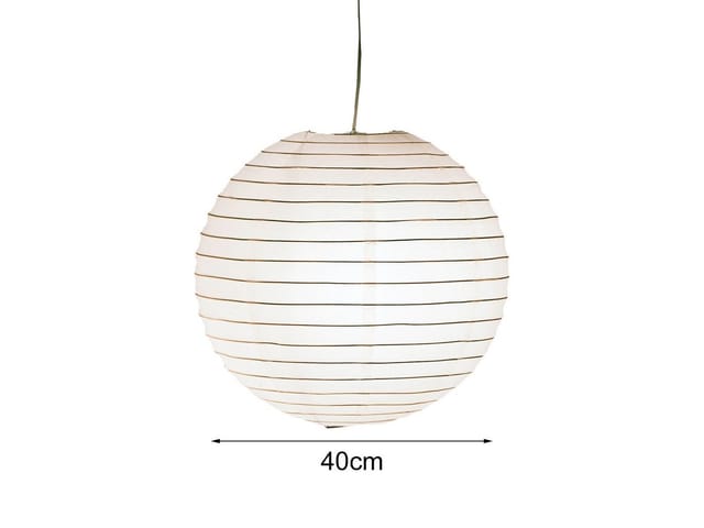 Trio Leuchten - Pendelleuchte Japan-Kugel Papier Lampion weiß mit dimmbarer led, ø 40cm