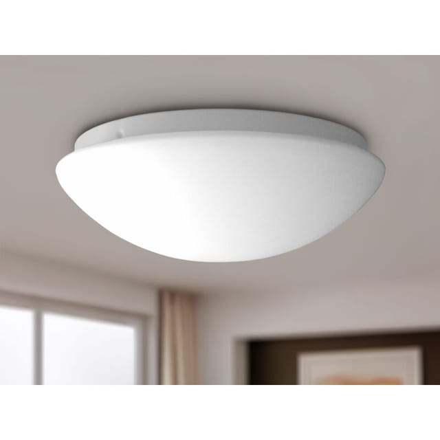 Klassische LED Deckenschale mit Glas Lampenschirm Opalglas, Ø 30cm