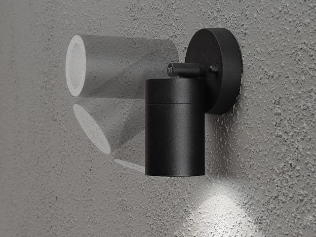 Konstsmide - led Außenwandleuchte Downlight schwenkbar, Höhe 15cm, Schwarz
