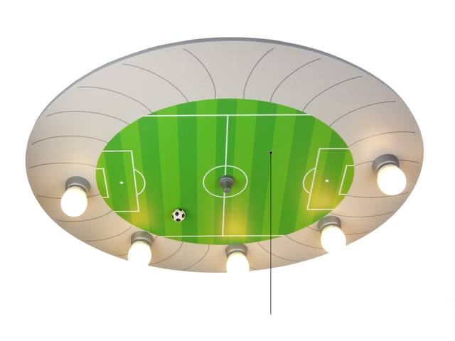 Niermann - led Kinder Deckenleuchte Fußball-Stadion mit Zugschalter für LED-Schlummerlicht