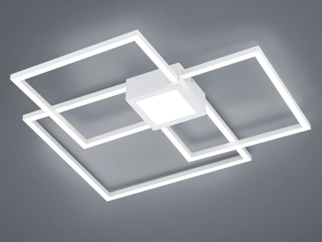 Trio Lighting - Große led Deckenleuchte hydra dimmbar & extra flach Weiß, Breite 65cm