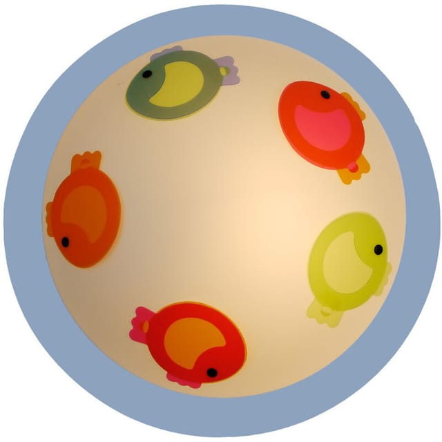 Niermann - B-Ware / Farbenfrohe Deckenschale Ø45cm mit bruchsicherem Schirm, kleine fische