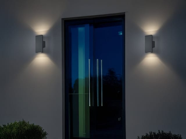 Trio Leuchten - led Außenwandleuchte Up-Down Light, IP54, Anthrazit - 2er Set