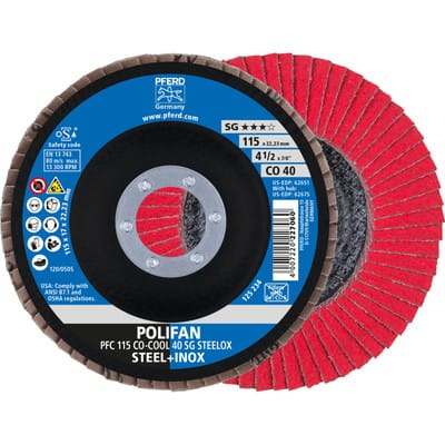 Fächerschleifscheibe sgp-cool gewölbt 115mm CO40 Pferd