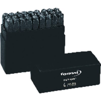 Schlagbuchstabensatz 2mm Schrifthöhe - Format