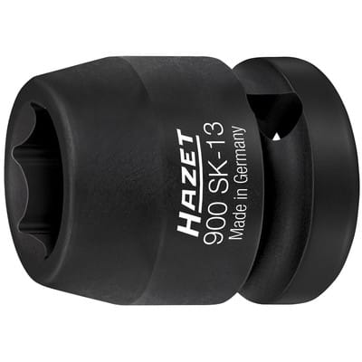 Schlag-, Maschinenschrauber Steckschlüsseleinsatz 900SK-13 ∙ 1/2 Zoll (12,5 mm) Vierkant hohl ∙ Außen Sechskant-Tractionsprofil ∙ sw 13 mm