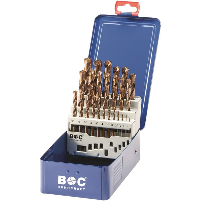 Bohrcraft - Bohrer-Kassette DIN338RN hss Co5 ø 1-13 mm 25-teilig