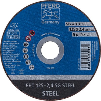 Trennscheibe gerade A30SSG 125x2,4mm Pferd