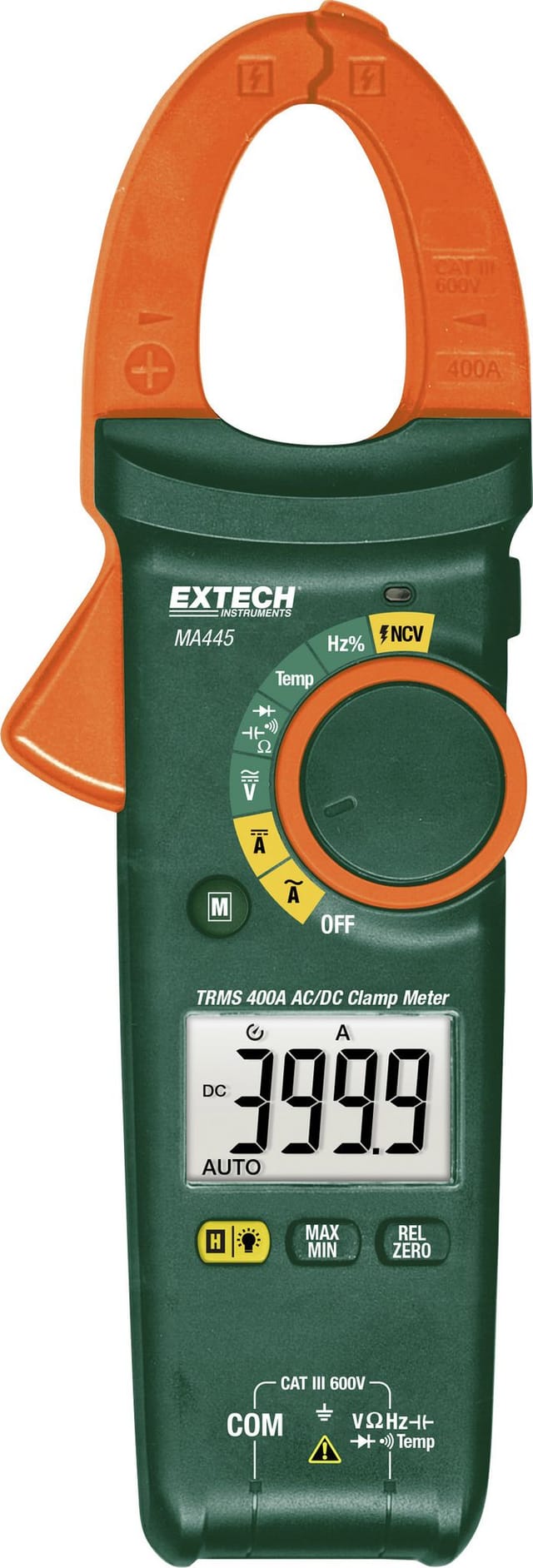 Extech - MA445 Hand-Multimeter, Stromzange digital cat iii 600 v Anzeige (Counts): 4000