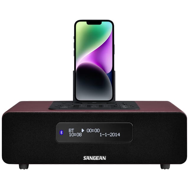 DDR-38 Tischradio dab+, dab, ukw Apple-Dock, aux, Bluetooth® Akku-Ladefunktion, Inkl. Fernb - Sangean