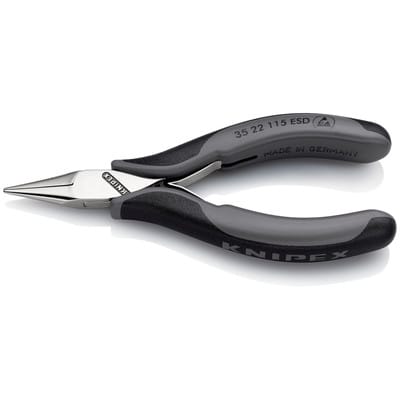 KNIPEX 35 22 115 ESDSB Elektronik-Greifzange ESD mit durchgestecktem Gelenk mit Mehrkomponenten-Hüllen 115 mm